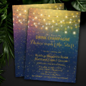 星の下でシャンパンダンスを結婚飲む 招待状