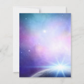 星の下でピンクパープルウェディング日付を保存 (裏面)