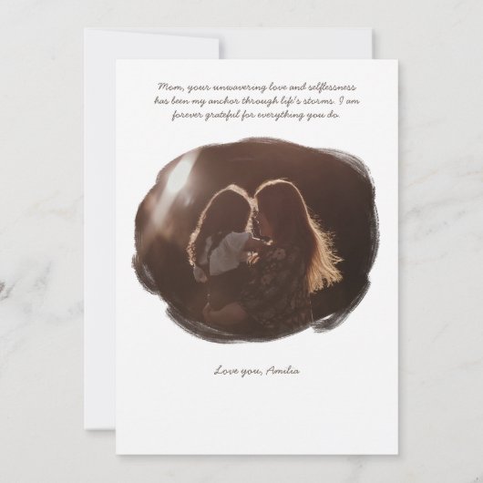 星の下でママと私 | 母の日 カード (裏面)