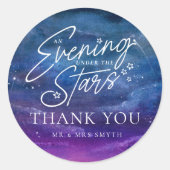 星の下で夕べ感謝していユーカスタム ラウンドシール (正面)
