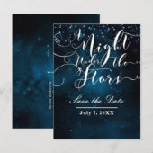 星の下で夜を ウェディング・セーブ・ザ・デート 案内ポストカード (正面/裏面)