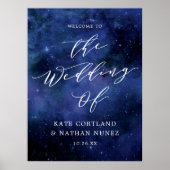 星の下で天文学の宇宙結婚の歓迎 ポスター (正面)