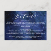 星の下で天文学宇宙結婚の詳細 エンクロージャーカード (正面)