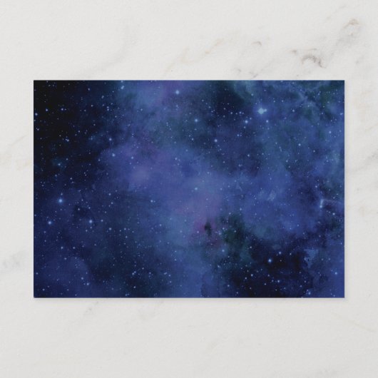 星の下で天文学宇宙結婚の詳細 エンクロージャーカード (裏面)