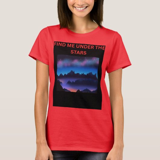 星の下で探して ギャラクシーTシャツ Tシャツ (正面)