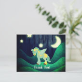 星の下で眠るペガサス 馬 かわいい サンキュー ポストカード (スタンド正面)