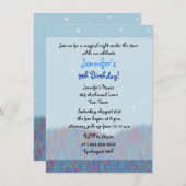 星の下で眠る人々の誕生パーティー-青 招待状 (正面/裏面)