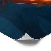 星の下で眠ろう |キャンプをテーマにしたアート ポスター (角)