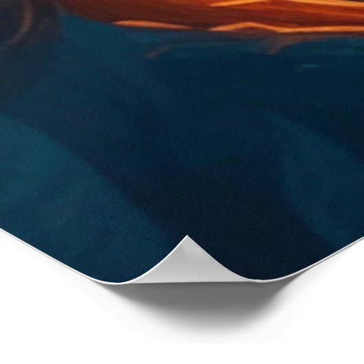 星の下で眠ろう |キャンプをテーマにしたアート ポスター (角)