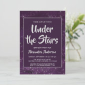 星の下で紫色の天生誕祭パーティー 招待状 (スタンド正面)