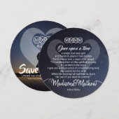 星の下で結婚式の日を保存 セーブザデート (正面/裏面)