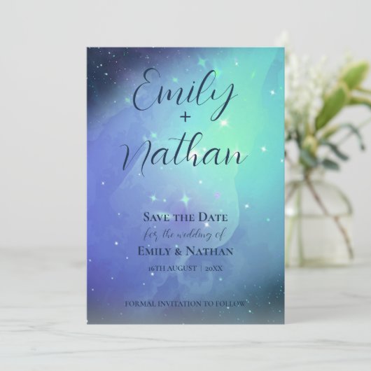 星の下で美しい結婚タイポグラフィ救 セーブザデート (スタンド正面)