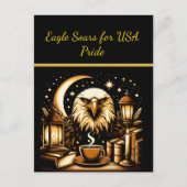 星の下で舞うワシ ポストカード (正面)