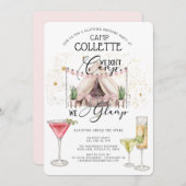 星の下で輝く誕生日パーティー 招待状 (正面/裏面)