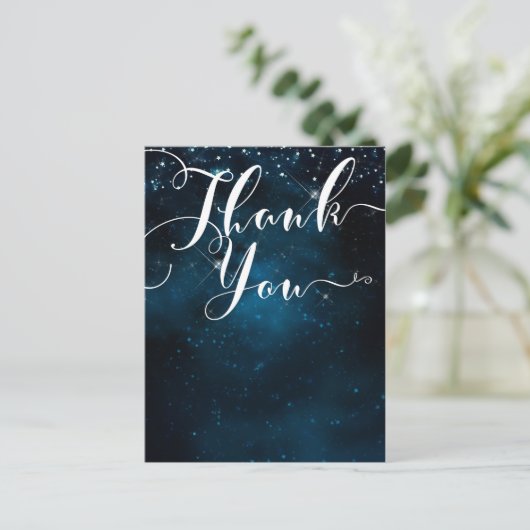 星の下で魅了された星空ありがとう ポストカード (スタンド正面)