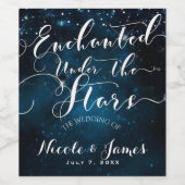 星の下で魅了される スターリーブルー ワイン ワインラベル (シングルラベル)