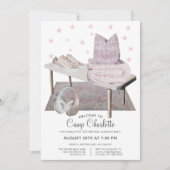 星の下で10歳の誕生日グランピングパーティー 招待状 (正面)