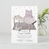 星の下で10歳の誕生日グランピングパーティー 招待状 (スタンド正面)