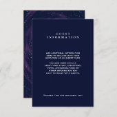 星の下に深夜の空エレガントの挿入 招待状 (正面/裏面)