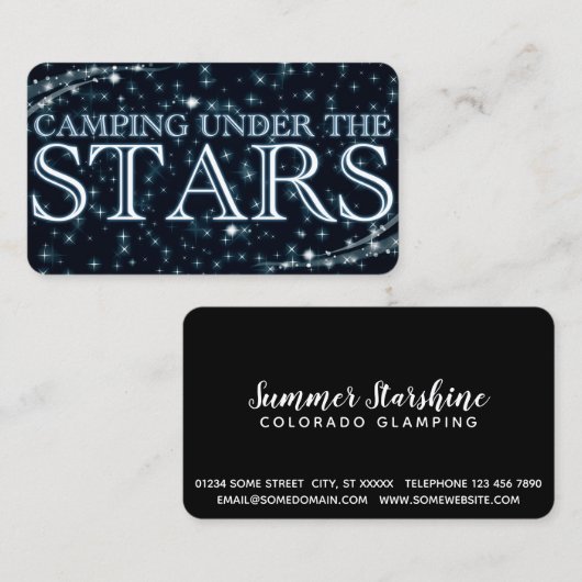 星の下のキャンプ 名刺 (正面/裏面)