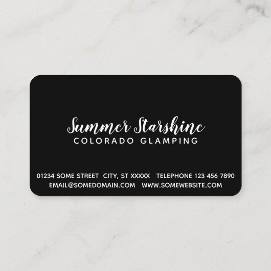 星の下のキャンプ 名刺 (裏面)