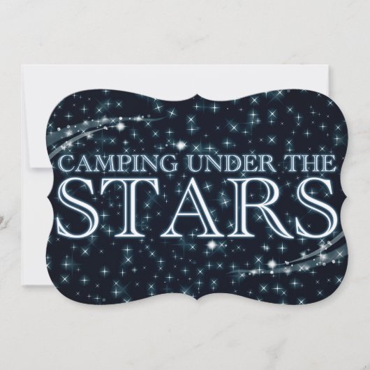 星の下のキャンプ 招待状 (正面)