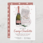 星の下のグランピングパーティー 招待状 (正面/裏面)