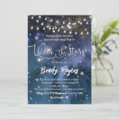 星の下のストリングライト16誕生日 招待状 (スタンド正面)