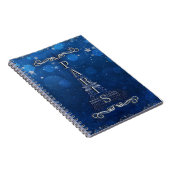 星の下のパリの夜のスターお洒落リー ノートブック (右側)