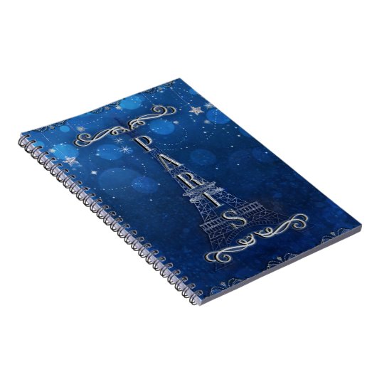 星の下のパリの夜のスターお洒落リー ノートブック (右側)