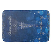 星の下のパリの夜のスターお洒落リー バスマット (正面)