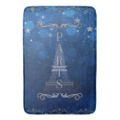 星の下のパリの夜のスターお洒落リー バスマット (正面縦)