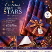 星の下のランタン ラッピングペーパーシート