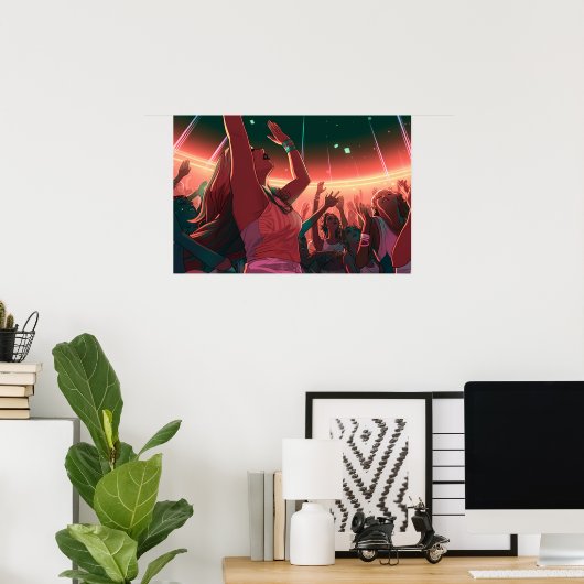 星の下のレイヴの少女 ポスター (ホームオフィス)