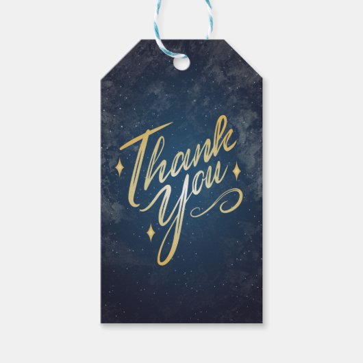 星の下の夜ありがとうギフトラベル ギフトタグ (正面)