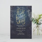 星の下の夜のイベントフライヤー招待状 (スタンド正面)