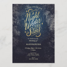 星の下の夜の招待状
