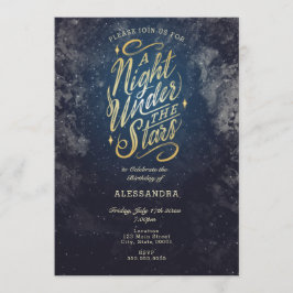 星の下の夜の招待状 招待状