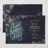 星の下の夜の招待状 招待状 (正面/裏面)