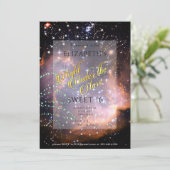 星の下の夜の甘い16紫オレンジ銀河 招待状 (スタンド正面)