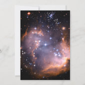 星の下の夜の甘い16紫オレンジ銀河 招待状 (裏面)