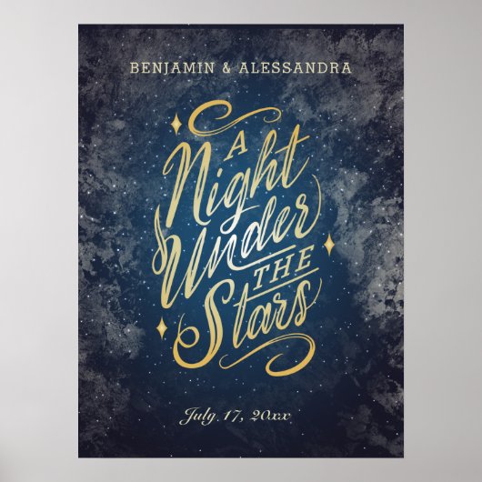 星の下の夜イベントポスター ポスター (正面)