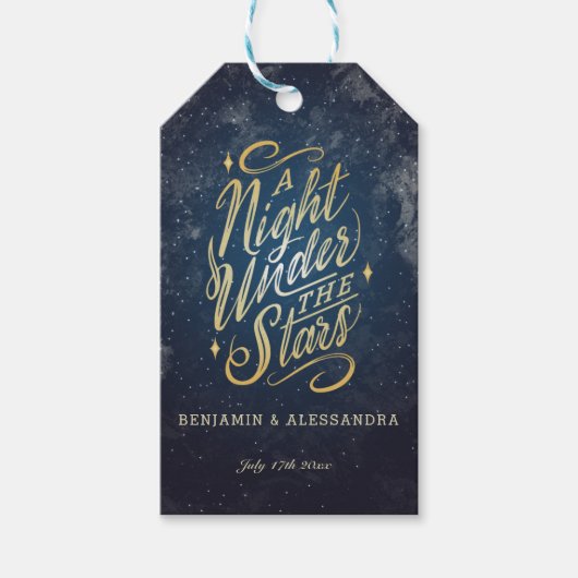 星の下の夜ギフトラベル ギフトタグ (正面)