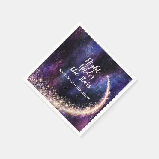 星の下の夜ナプキンス スタンダードカクテルナプキン (角)