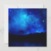 星の下の夜空のウェディング・セーブ・ザ・デート (裏面)