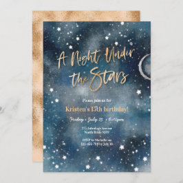 星の下の夜金ゴールド招待状 招待状