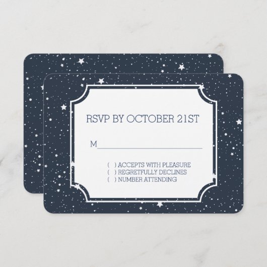 星の下の夜 ご参加のお返事 出欠カード (正面/裏面)
