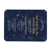 星の下の夜 |金ゴールド卒業パーティー マグネット (横)