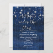 星の下の夜 銀と青の招待状 招待状 (正面)