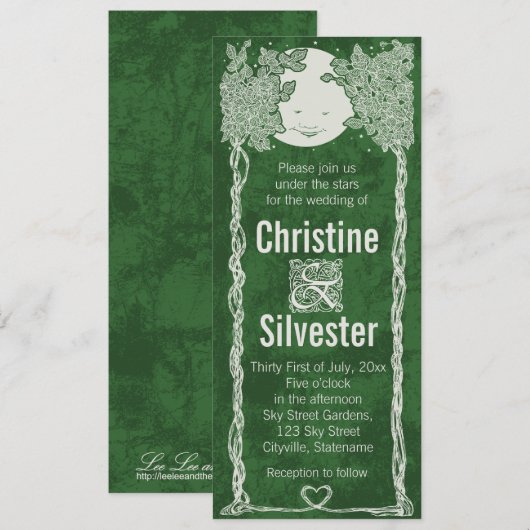 星の下の愛結婚は 招待状 (正面/裏面)